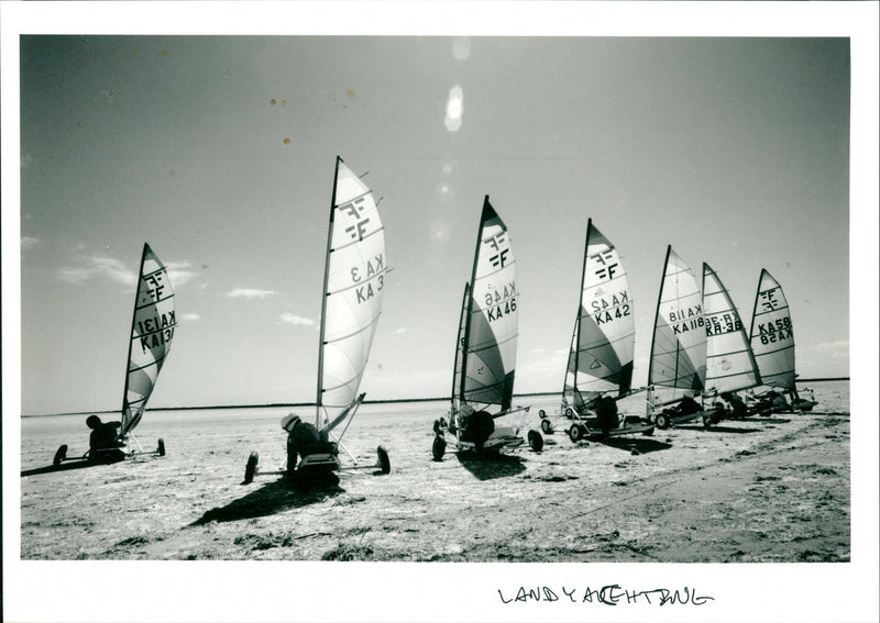 Land Yachting - Vintage Photograph