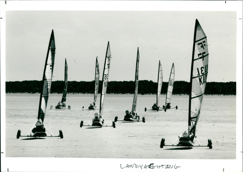 Land Yachting - Vintage Photograph