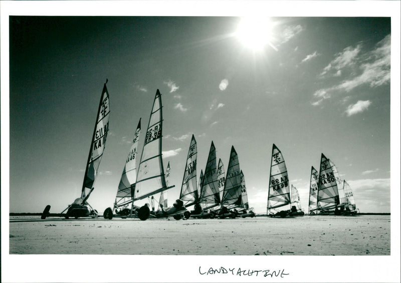 Land Yachting - Vintage Photograph