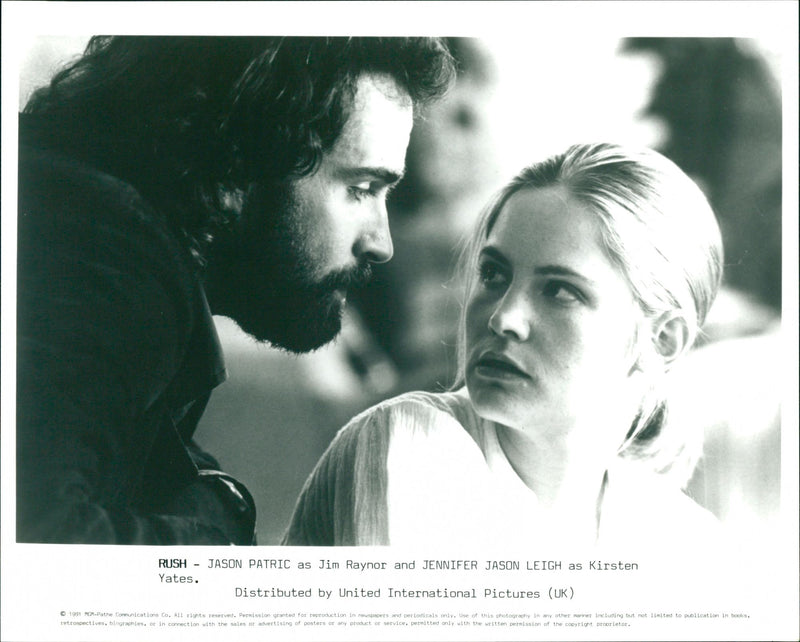 Jason Patric and Jennifer Jason Leigh in "Rush" - Vintage Photograph