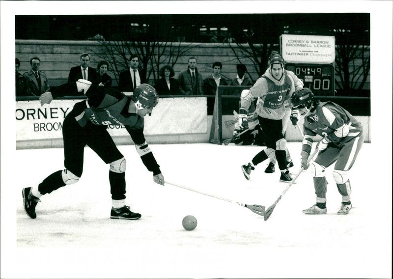 Broomball - Vintage Photograph