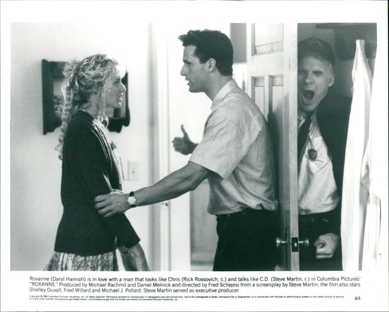 Roxanne: Daryl Hannah, Rick Rossovich and Steve Martin. - Vintage Photograph