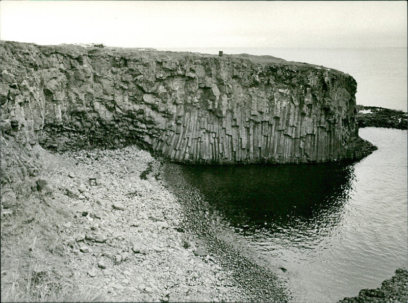 Island, Basalt rocks - Vintage Photograph