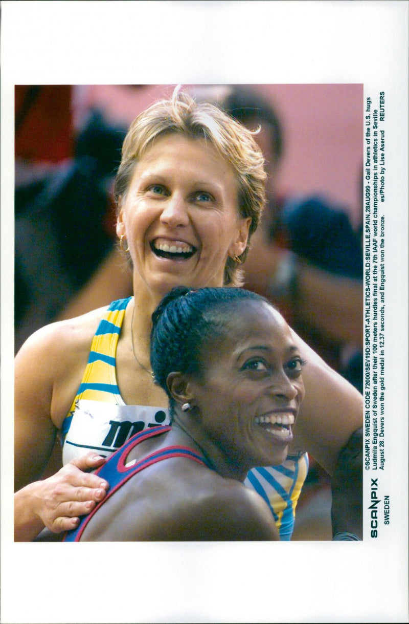 Ludmila Engquist and Gail Devers - Vintage Photograph