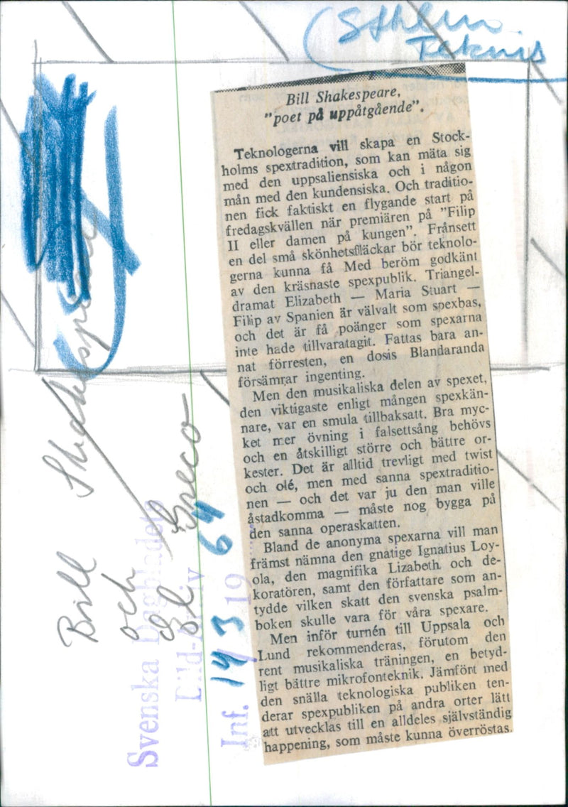 CUSTOMER TRAGEDY CRASSEST TEKNOLOGISTS AUDIENCE SHAKESPEARE POET ELIZABETH - Vintage Photograph