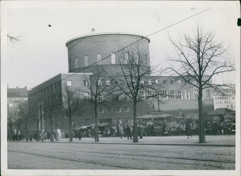 Exterior of Stockholm Public Library - Vintage Photograph