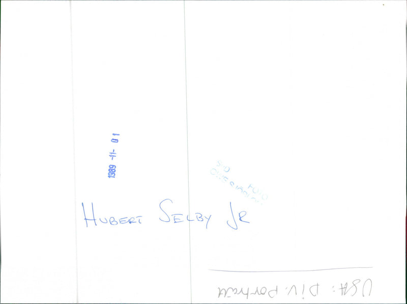 1989 AMYRED HUBERT SPECINTO SELBY UNIVERSAL KEYSTONE AMERICAN WRITER - Vintage Photograph