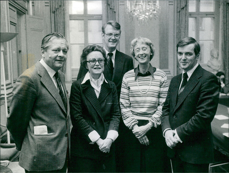 From V, Knut Frydenlund, Karin Sönder, Ingvi S.Ingvarsson, Lise Österfaard and Paavo Väyrynen - Vintage Photograph