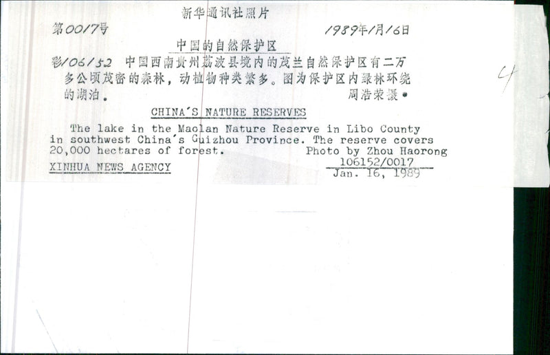 China's Nature Reserves - Vintage Photograph