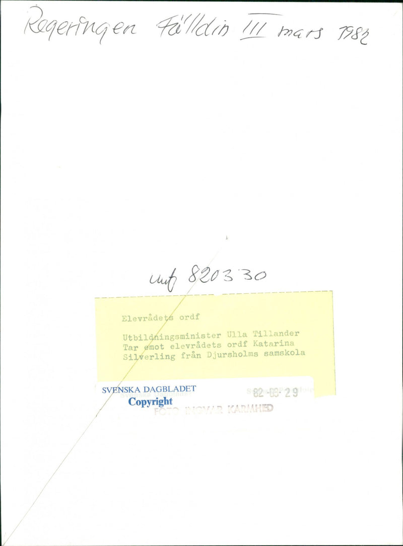 Ulla Tillander, and Katarina Silverling - Vintage Photograph