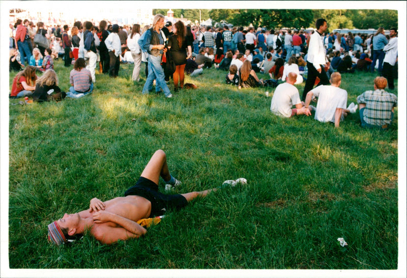 Page and Plant concert in Stockholm - Vintage Photograph