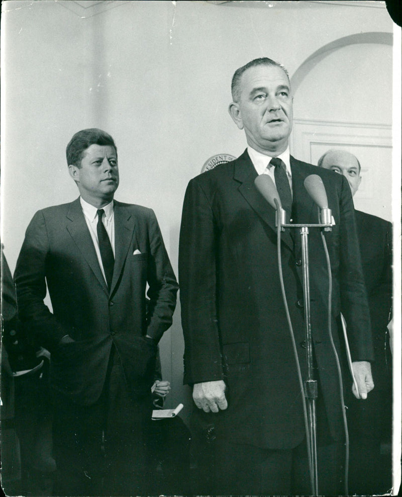 President John F. Kennedy and Vice President Lyndon B. Johnson - Vintage Photograph