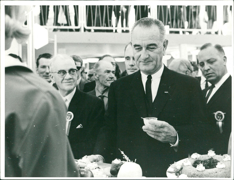 Vice President Lyndon B. Johnson at Sweden visit - Vintage Photograph