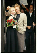 The newlywed wedding couple Sting and Trudie Styler - Vintage Photograph