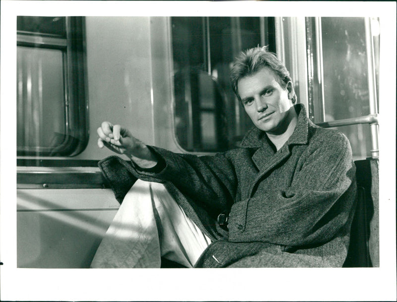 Sting participates in the French TV program "Johnny Metro Blues" in Paris Metro - Vintage Photograph