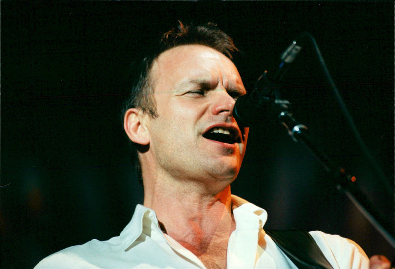 Sting in concert in Stockholm - Vintage Photograph