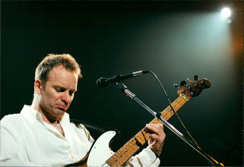 Sting in concert in Stockholm - Vintage Photograph