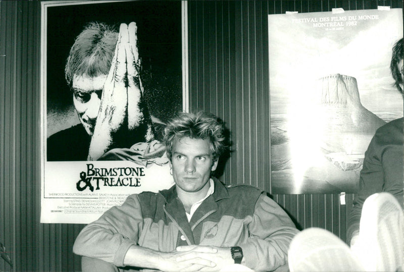 Stitch at the screening of "Brimstone and Treacle" at the Montreal Film Festival - Vintage Photograph