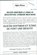 Dustin Hoffman and Sting with families get mud in Turkey - Vintage Photograph