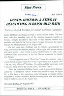 Dustin Hoffman and Sting get mud in Turkey - Vintage Photograph