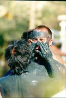 Dustin Hoffman and Sting get mud in Turkey - Vintage Photograph