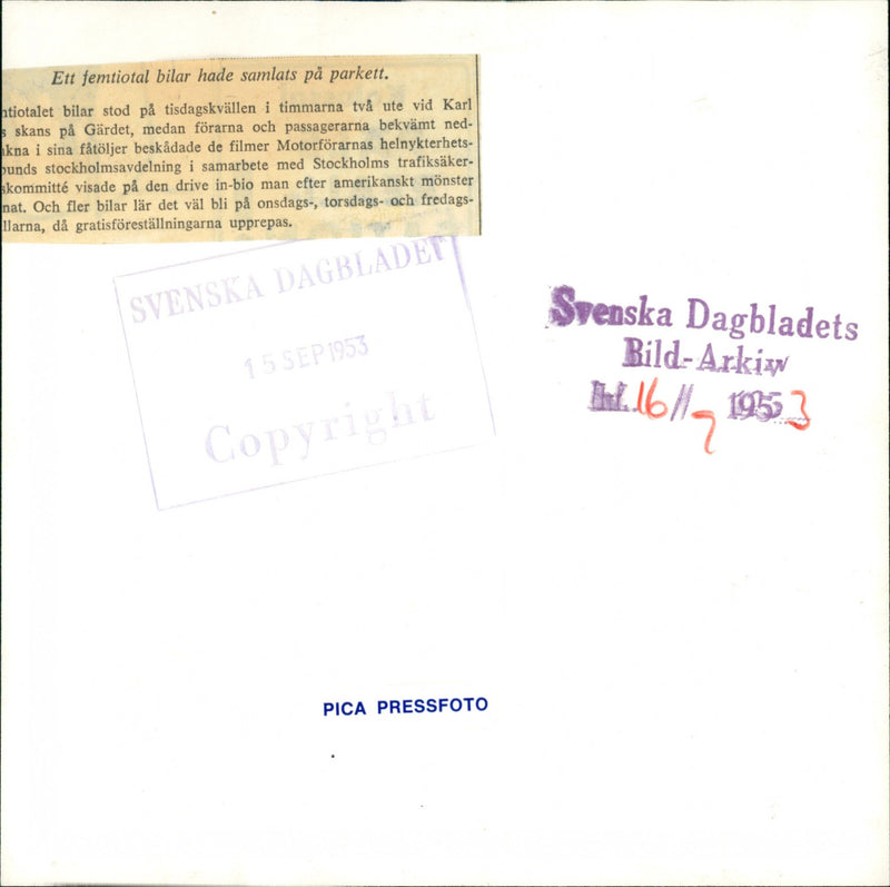 Fifty cars had gathered on parquet - Vintage Photograph