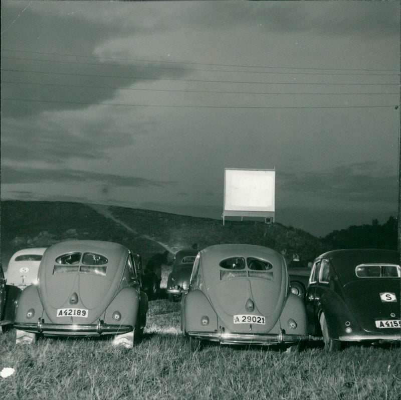 Fifty cars had gathered on parquet - Vintage Photograph