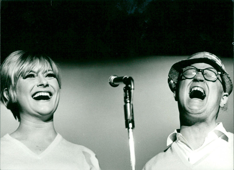 Monica Zetterund and Povel Ramel in "Musical Paste" at the IdÃ©on theater - Vintage Photograph