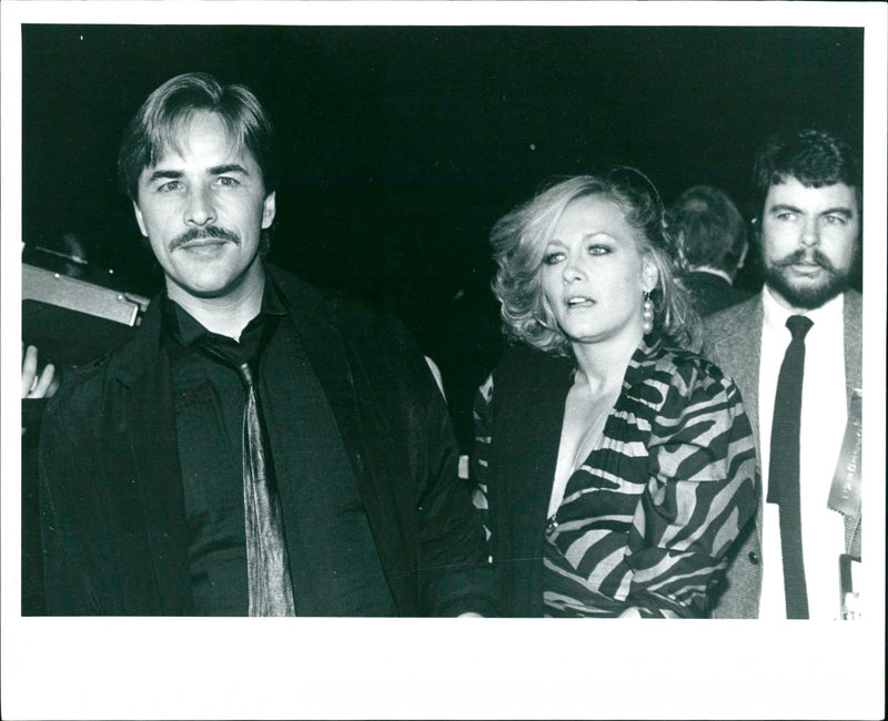 Don Johnson and Patti D'Arbanville at the premiere of the movie "Brainstorm" - Vintage Photograph