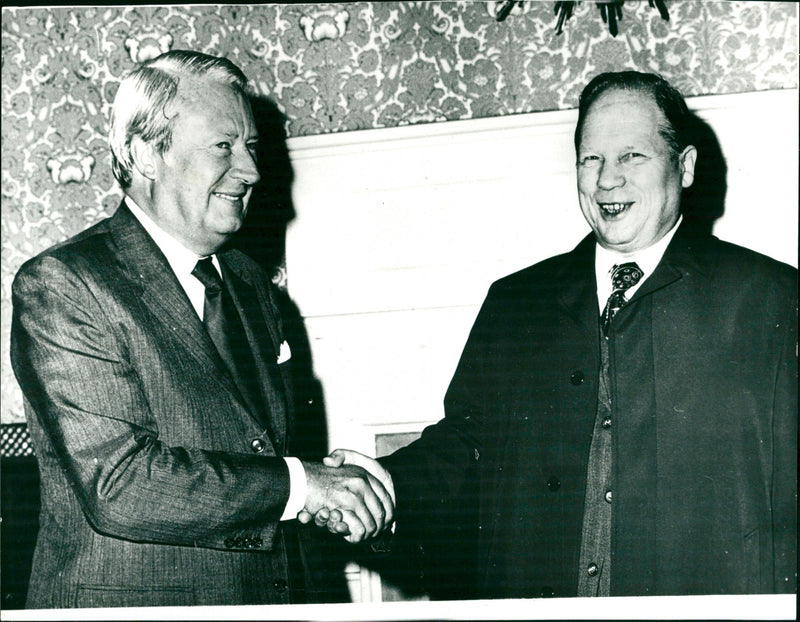 Olafur Johannesson politician, Prime Minister Iceland visits 10 Downing Street - Vintage Photograph
