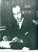 Eyvind Johnson in Paris December 1927 - Vintage Photograph