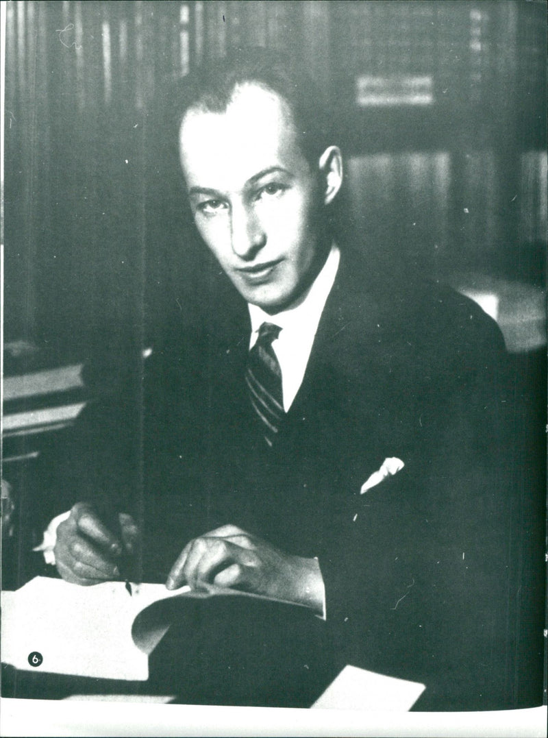 Eyvind Johnson in Paris December 1927 - Vintage Photograph