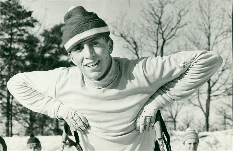 Benny Sodergren, Swedish cross-country skier - Vintage Photograph