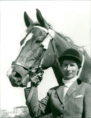 Ulla Håkansson, Swedish equestrian. - Vintage Photograph