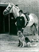 Ulla Håkansson, Swedish equestrian. - Vintage Photograph