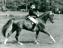Ulla Håkansson, Swedish equestrian. - Vintage Photograph