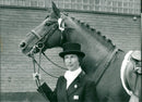 Ulla Håkansson, Swedish equestrian. - Vintage Photograph