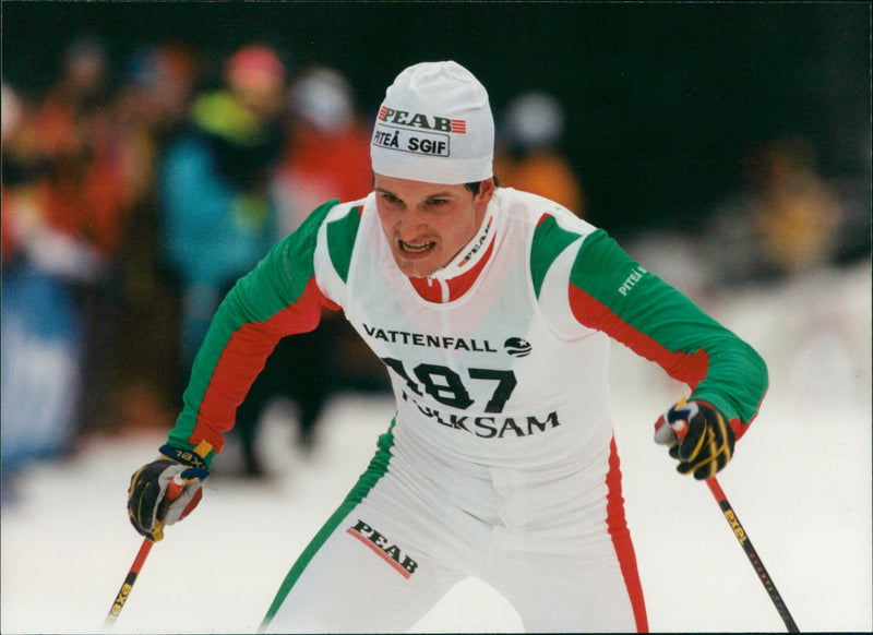 Niklas Jonsson,  Swedish cross-country skier. - Vintage Photograph