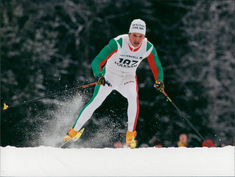 Niklas Jonsson,  Swedish cross-country skier. - Vintage Photograph