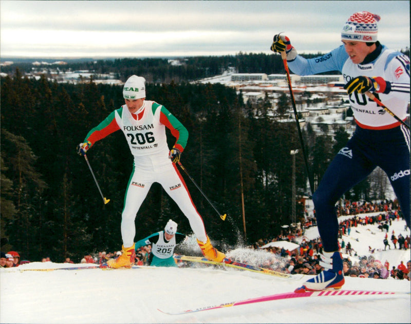 Niklas Jonsson, Swedish cross-country skier. - Vintage Photograph