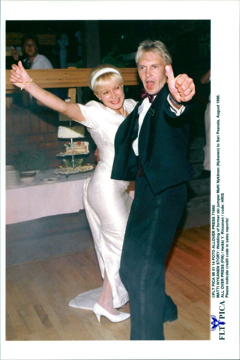 Matti Nykänen and Sari Paanala - Vintage Photograph