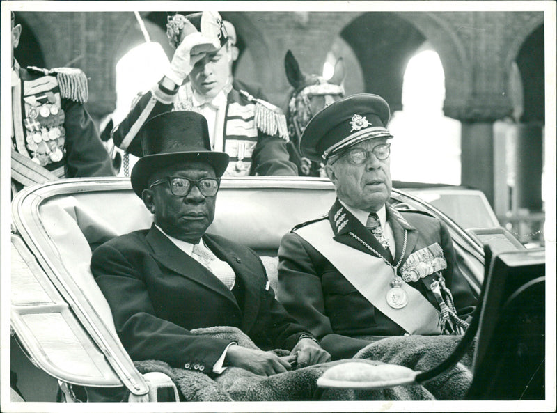 William Tubman and King Gustaf Adolf - Vintage Photograph