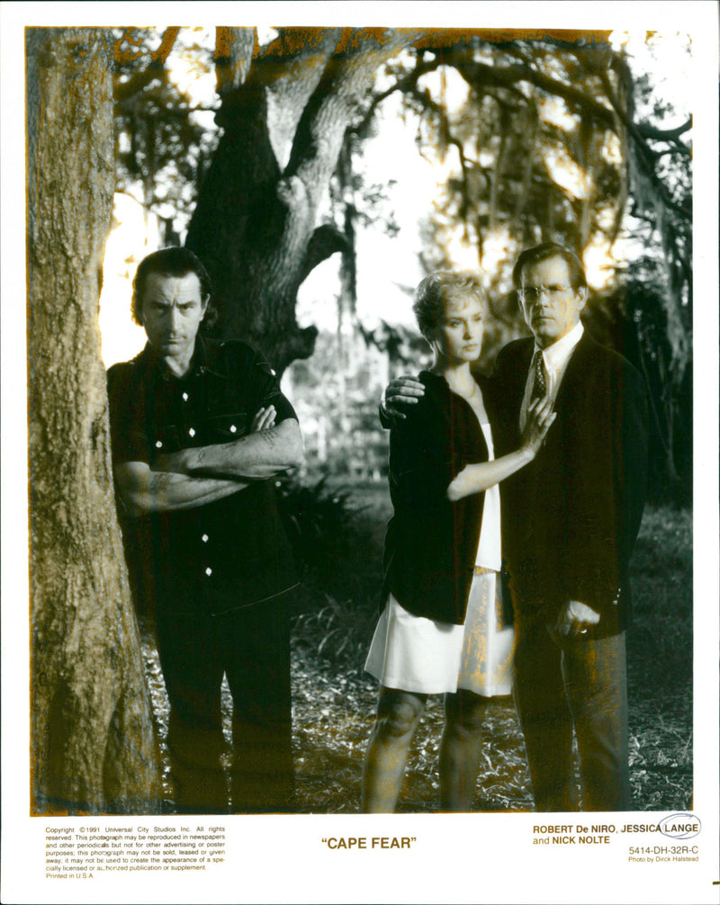 Robert De Niro, Jessica Lange and Nick Nolte in "Cape Fear" - Vintage Photograph