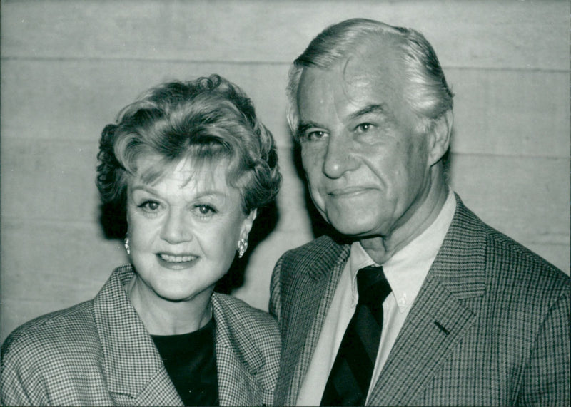 Angela Lansbury with husband Peter Shaw - Vintage Photograph