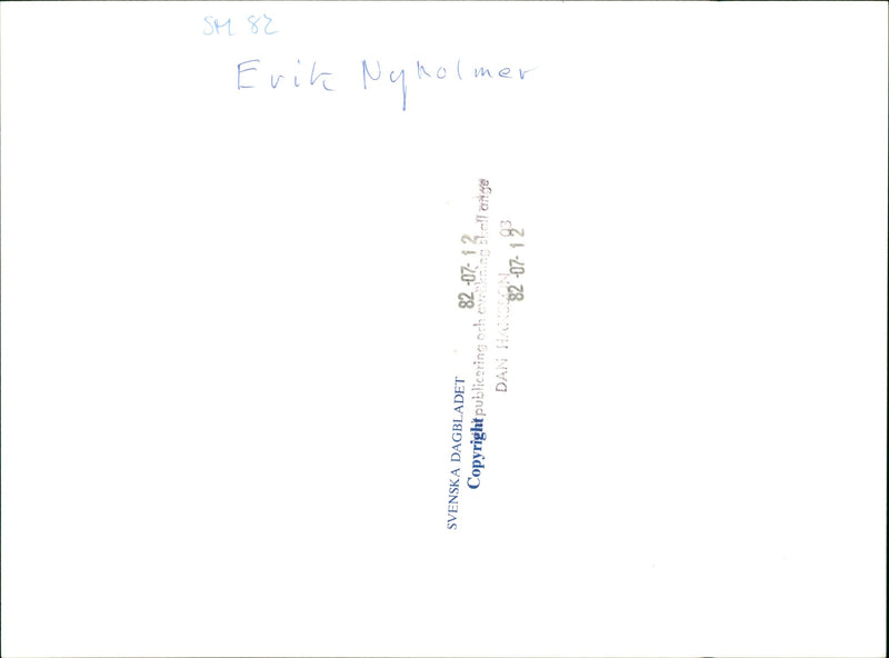 Erik Nyholmer. - Vintage Photograph