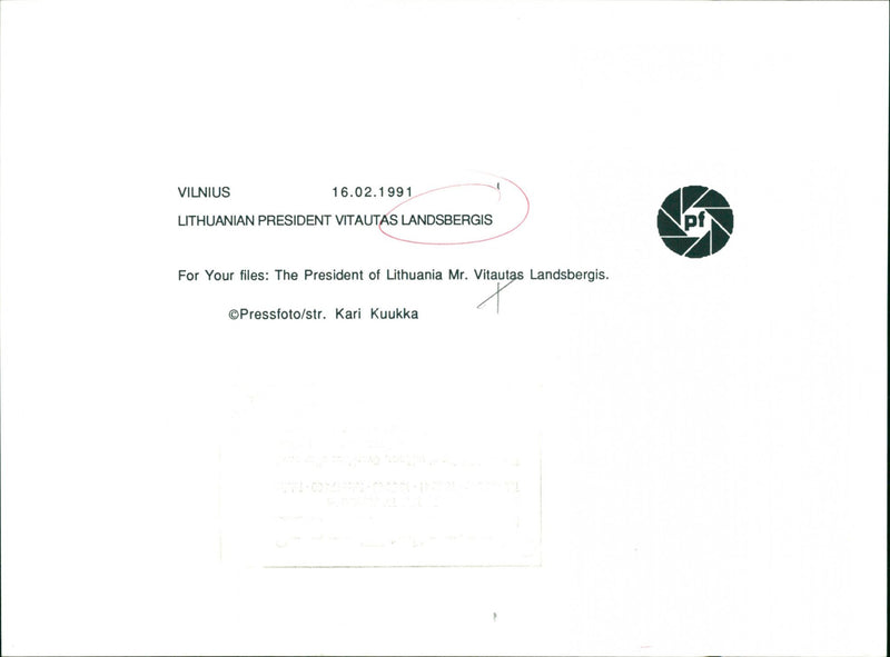 1991 VILNIUS LITHUANIAN YOU KAI LEIF JANSSON PRESIDENT POLAR PRIZE MUSIC - Vintage Photograph