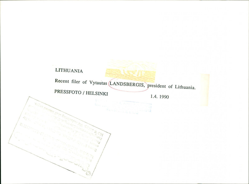 1990 VYTAUTAS EXCO PESSFOTO FILES LEIF JANSSON PRESIDENT POLAR PRIZE MUSIC - Vintage Photograph