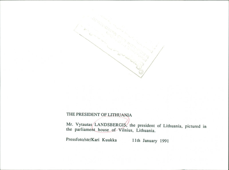 1991 VILNIUS VYTAUTAS PALIAMENT KAI LEIF JANSSON PRESIDENT POLAR PRIZE MUSIC - Vintage Photograph