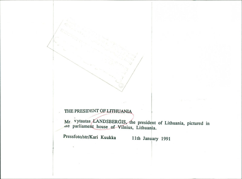 1991 VILNIUS VYTAUTAS PALIAMENT KAI LEIF JANSSON PRESIDENT POLAR PRIZE MUSIC - Vintage Photograph