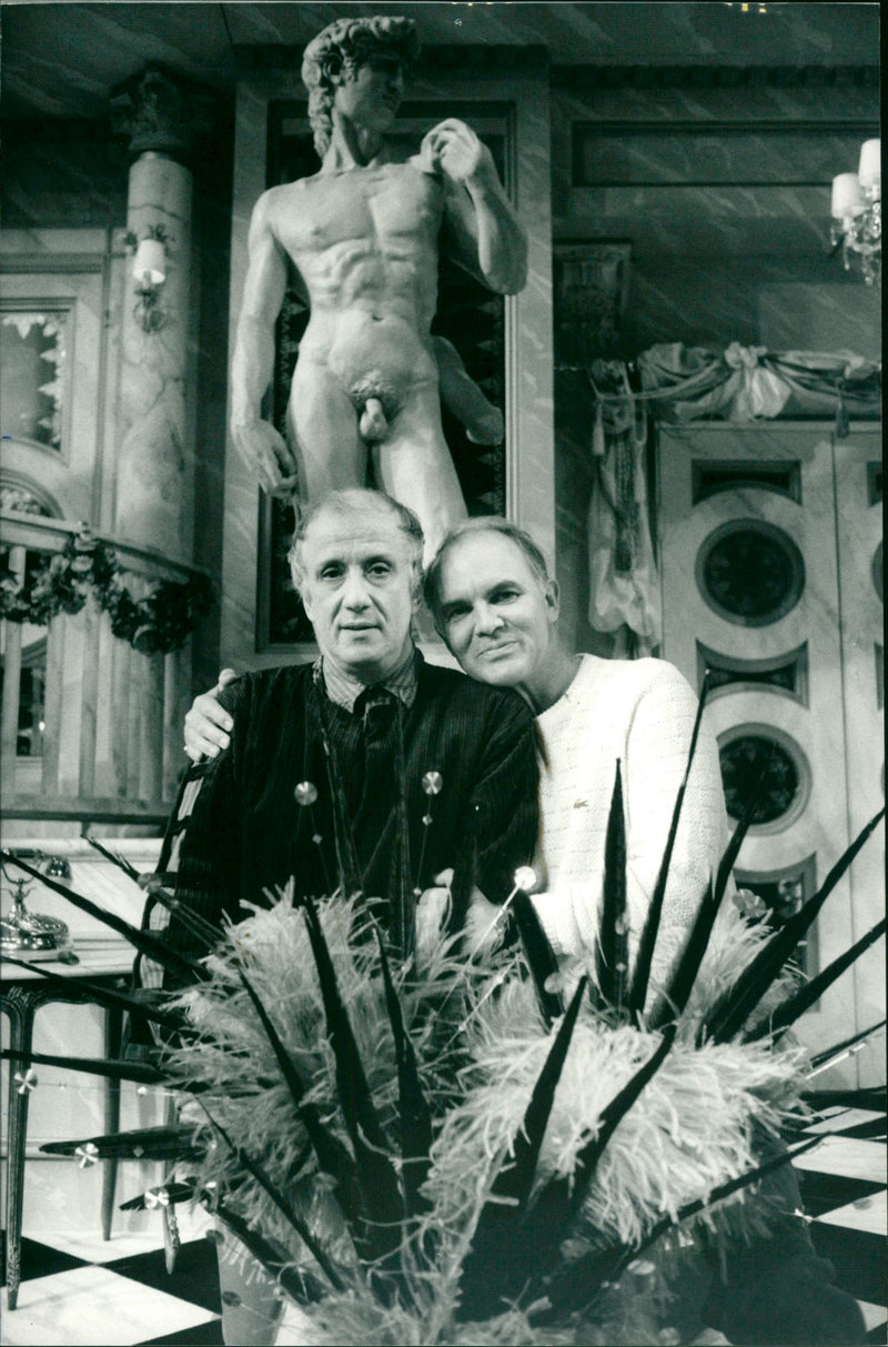 Tommy Nilson and Olle Johansson who participate in the musical La Cage Aux Folles - Vintage Photograph